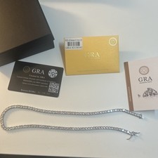 18 Inch Moissanite Tennis Chain 4.0mm White Gold Plated Chain Gold Necklace price
