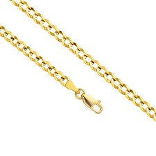 14K Real Solid Gold 2.5mm-7mm Cuban Curb Chain Necklace with Lobster Claw Clasp Gold Necklace price