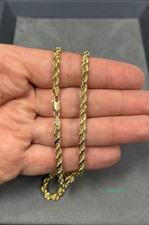 14k Solid Gold Diamond Cut 4mm Rope Chain 22'' Inches 26.90 Grams Gold Necklace price