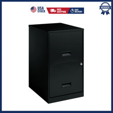 Space Solutions 2 Drawer Steel File Cabinet Letter Size Locking Black Metal Filing Cabinet price