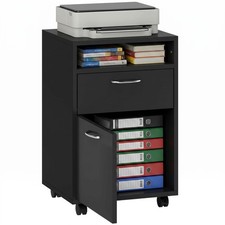 Rolling File Storage Cabinet Document Shelf Drawer Home Office Black Metal Filing Cabinet price