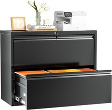 Lateral File Cabinet 2 Drawer Black Metal File Cabinets Home Office Locking File Metal Filing Cabinet price