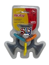 NIP Nuby Silly Suction Baby Learning Toy Prong Interactive High Chair Rings 18m+ High Chair Toy price