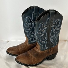Cody James Boy's Holt Two-Tone Embroidered Western Cowboy Boots Size 4 Boys' Booties price