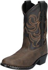 Smoky Mountain Western Boots Boys Monterey Leather Brown Black 1575Y Boys' Booties price