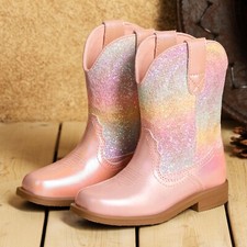 Kids Boys Girls Cowboy Boots Western Boots Mid Calf Boot Square Toe Riding Boots Boys' Booties price