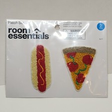 A Pizza & A Hot Dog Patch Set Room Essentials Adhesive Backing Unisex Kids Youth Room Set price