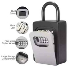 Key Lock Box for Outside-Combination Lockbox for House Key-Portable/Wall Mounted Key Box price