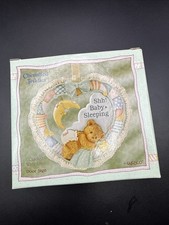 Cherished Teddies Bear 1993 Door Sign Ornament  Baby Sleeping Cradled w/ Love B5 Baby Door Ornament price