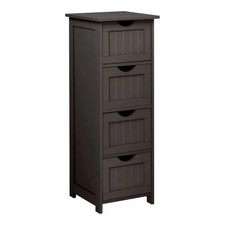 Bathroom Storage Cabinet Skinny Wooden Espresso Color Bathroom Cabinet / Furniture price