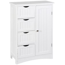 Bathroom Floor Cabinet Freestanding Storage Cabinet with 4 Drawer for Home White Bathroom Cabinet / Furniture price