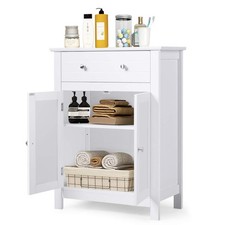 Bathroom Floor Storage with Drawer Pantry Kitchen Cabinet Furniture White Bathroom Cabinet / Furniture price