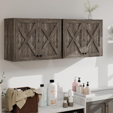 Wall Mounted Cabinet Set of 2 with Shelves |  Kitchen & Laundry Storage Solution Bathroom Cabinet / Furniture price