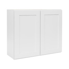 White Shaker RTA Wall Cabinet - Solid Wood, Soft-Close Multiple Sizes Available Bathroom Cabinet / Furniture price