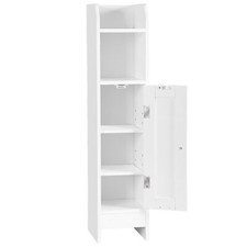 Small Bathroom Storage Cabinet White Floor Standing w/ Door & Shelves Storage Bathroom Cabinet / Furniture price