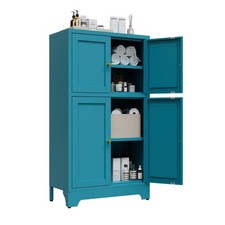 Elegant 43H Bathroom Floor Cabinet,Metal Storage Cabinet,Sideboard with 4 Doors Bathroom Cabinet / Furniture price