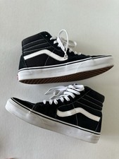 Vans High Top Shoes Suede Black White Womans 7 / Mens 8.5 Men's Classic Shoes price