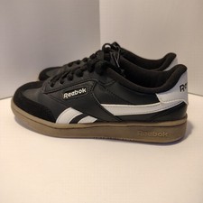 Reebok Classic Leather Black White Sneakers Shoes Size 3 Youth Big Kids Boys Men's Classic Shoes price