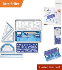 Complete 10-Piece Technical Drawing Set with Ruler and Stencils for Precision Measuring-Drawing Set price