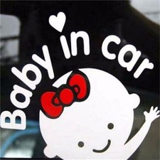 Car Decal/Sticker-Baby on Board-Baby in Car-Clear Vinyl/White/Red-NEW in Package Baby on Board price