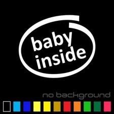 Baby inside Sticker Vinyl Decal - Car Window Truck Kid Child on Board Funny JDM Baby on Board price