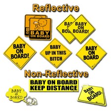 Zone Tech Baby On Board Car Safety Bumper Decal Magnet Reflective Warning Sign Baby on Board price