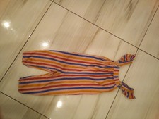 piupiuchick baby girl multicolor striped corduroy ruffled overall 24m. adorable! Baby Overalls price