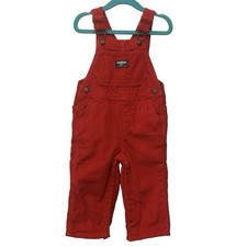 OshKosh B’gosh Red Corduroy Overalls Size 18 Months Vestbak Classic Baby Overalls price
