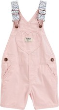 Oshkosh B'Gosh Pink Overalls Heart Pocket Girls' Size 3T Toddler Baby Overalls price