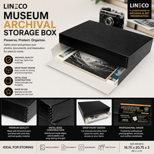 Lineco Museum Archival Storage Box Acid-Free with Metal Edge for Photos Document Archive Box price