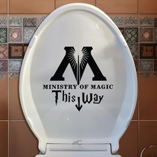 Waterproof Vinyl Toilet Sticker for Bathroom & Washroom Walls - Indoor Use Guest Bathroom / Shower Cabin Sticker price