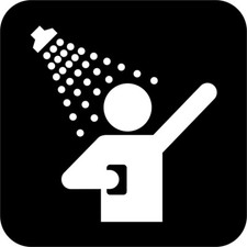 Shower International Symbol Window Wall Vinyl Decal Sticker Bathroom / Shower Cabin Sticker price
