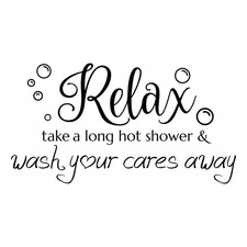 SUPERDANT Bathroom Wall Decals Relax Shower Door Bath Bathroom / Shower Cabin Sticker price