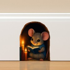 Mouse Hole Wall Decal Sticker 3D Cute Mouse Door Vinyl Home Decor Art Bathroom / Shower Cabin Sticker price