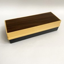 Vintage 15 Cassette Storage Case Faux Wood Sticker Metro Products Black Plastic Cassette & Storage Products price