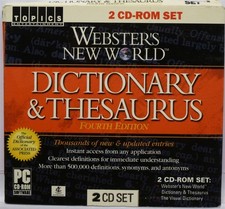 Software PC Websters New World Dictionary & Thesaurus Fourth Edition NEW Jewel Dictionaries & Translation Software price