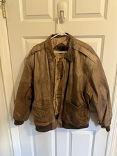 Vintage Brown Leather Jacket, General Clothing Company, Size Large Men's Leather Clothing price