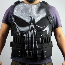 Men's The Punisher Season 3 Jon Bernthal Vest Jacket Real & Faux Leather Men's Leather Clothing price