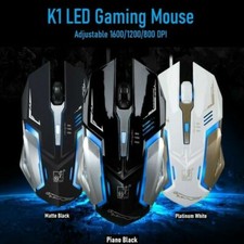 Gaming Mouse LED Breathing Fire 4 Button Silent USB Wired 1600 DPI Laptop PC USA Gaming Mouse price