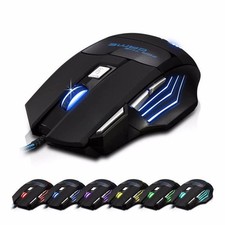 5500 DPI Gaming Mouse 7 Button USB Wired LED Breathing Fire Button Laptop PC Gaming Mouse price