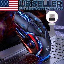 Wireless Gaming Mouse Silent RGB Rechargeable LED Optical USB Mouse Gaming Mouse price