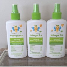3 X Babyganics Natural Insect Repellent Pump Spray 6 Fl Oz Each New Baby Kids Baby Mosquito Repellent Spray price