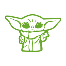 Baby Yoda die cut decal Made in USA 44 Colors No background 3"(H)x3.5"(W) Baby Room Wardrobe price