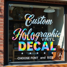 Holographic Name Personalized Decal Sticker, Custom Vinyl Lettering Text decal Baby Room Wardrobe price