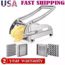 2 Blade Stainless Steel French Fry Cutter Potato Vegetable Slicer Chopper Dicer Slicers price