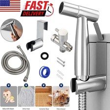 Stainless Steel Toilet Shattaf Adapter Hose Bidet Spray Handheld Shower Head US Bidet price