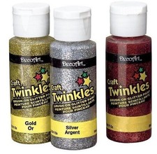 PICK YOUR COLOR ~ Craft Twinkles Glitter Acrylic Paint 2 oz Glitter Paint price