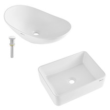 Modern Ceramic Vessel Sink 16x12-24x13.8in Bathroom Vanity Bowl Countertop Sinks price