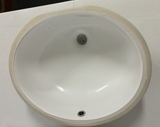White Ceramic Oval Undermount Bathroom Sink No Faucet Holes Model 6022 Sinks price