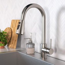 Brushed Nickel Kitchen Faucet Sink Mixer Faucet Pull Down Sprayer Single Handle Sinks price